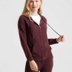 Quince Mongolian Cashmere Full-Zip Hoodie